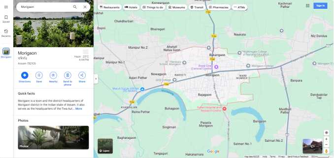 Map of Dibika, Morigaon, Assam, India